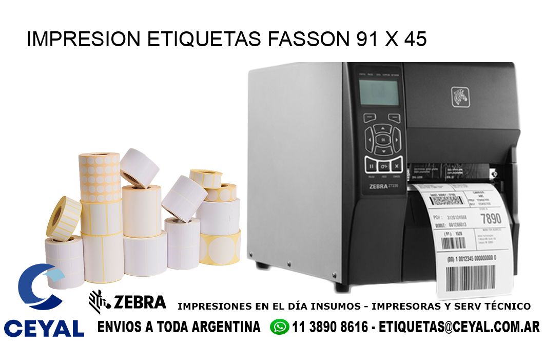 IMPRESION ETIQUETAS FASSON 91 x 45