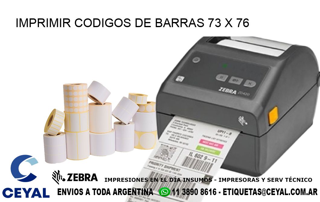 IMPRIMIR CODIGOS DE BARRAS 73 x 76