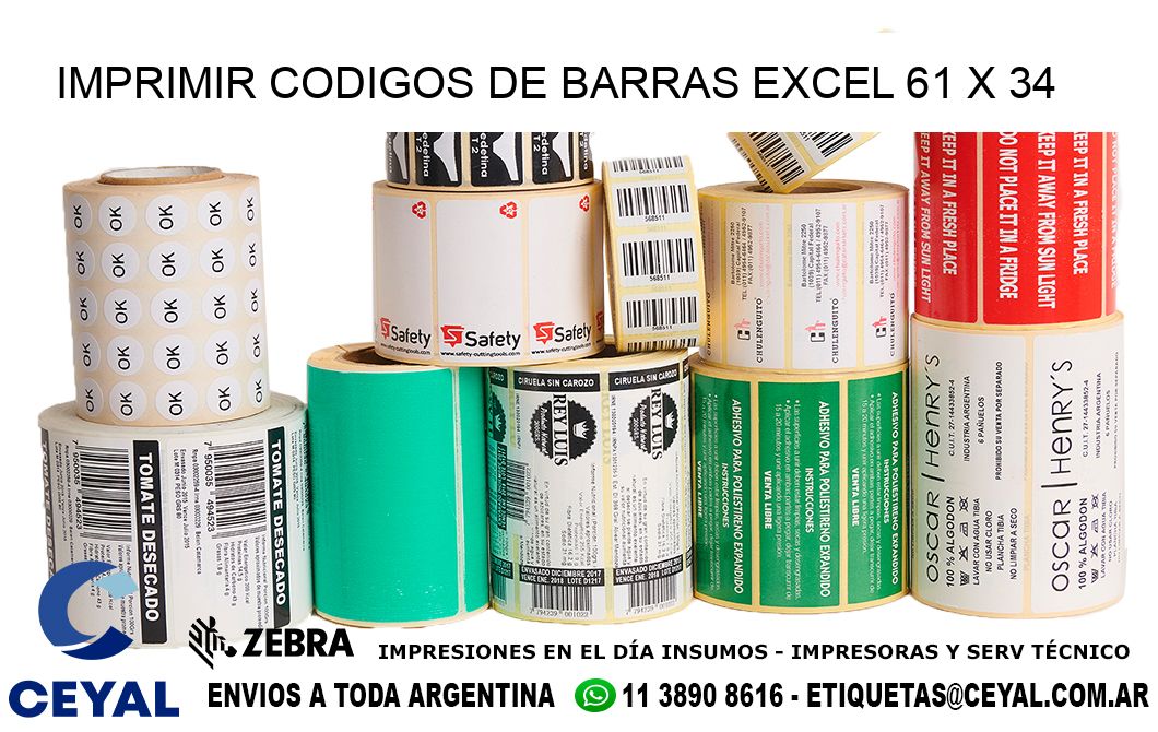 IMPRIMIR CODIGOS DE BARRAS EXCEL 61 x 34