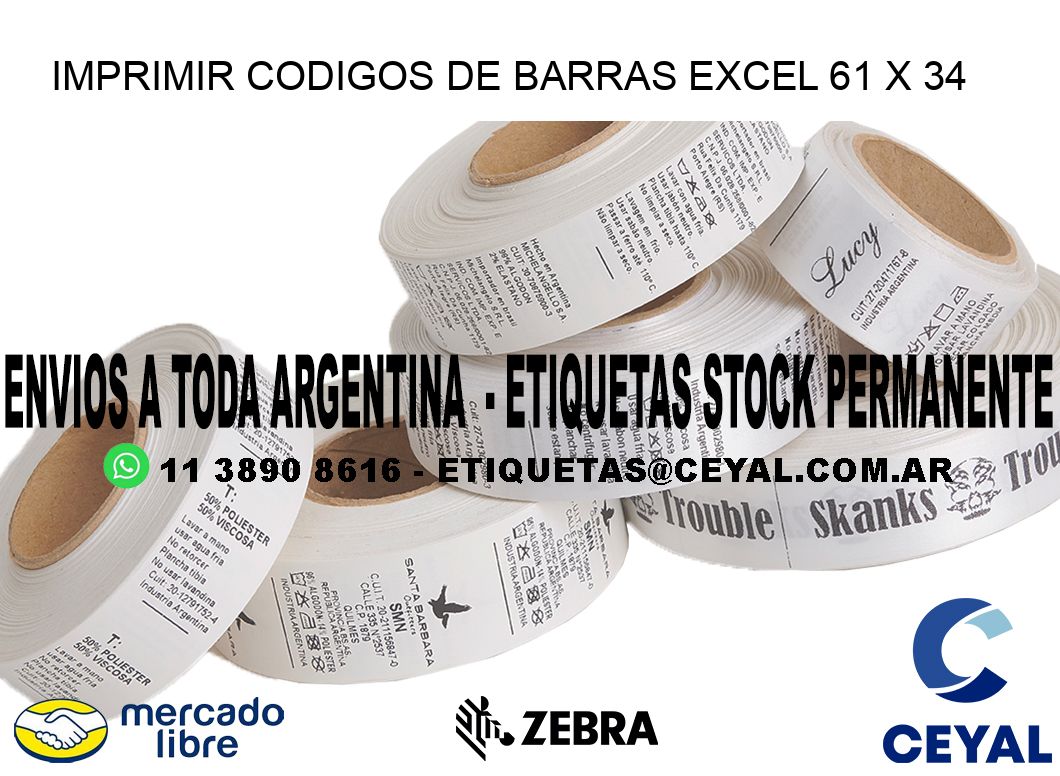 IMPRIMIR CODIGOS DE BARRAS EXCEL 61 x 34