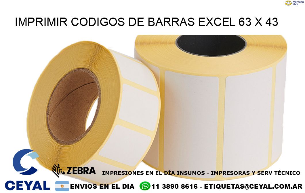 IMPRIMIR CODIGOS DE BARRAS EXCEL 63 x 43