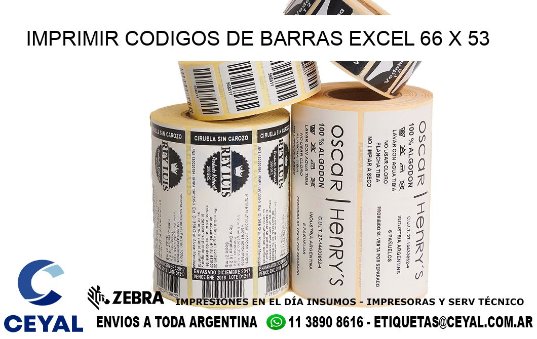 IMPRIMIR CODIGOS DE BARRAS EXCEL 66 x 53