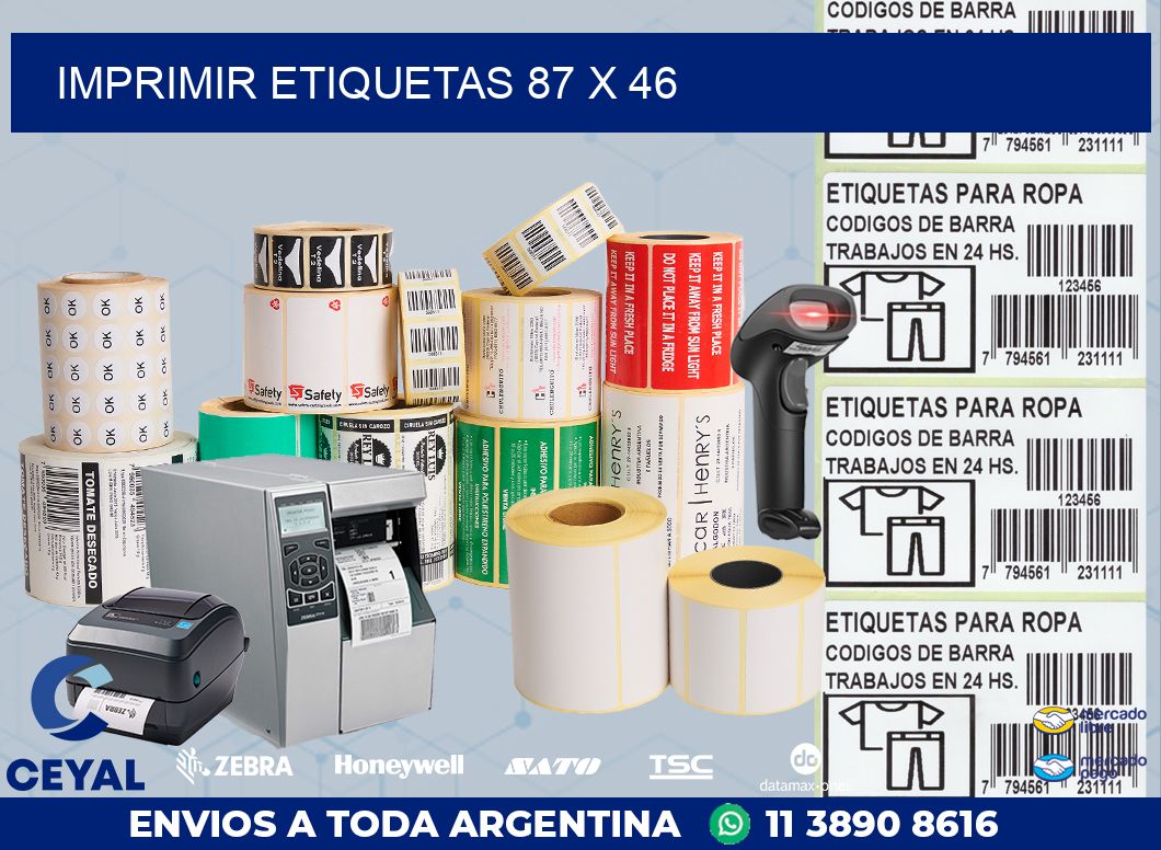 IMPRIMIR ETIQUETAS 87 x 46