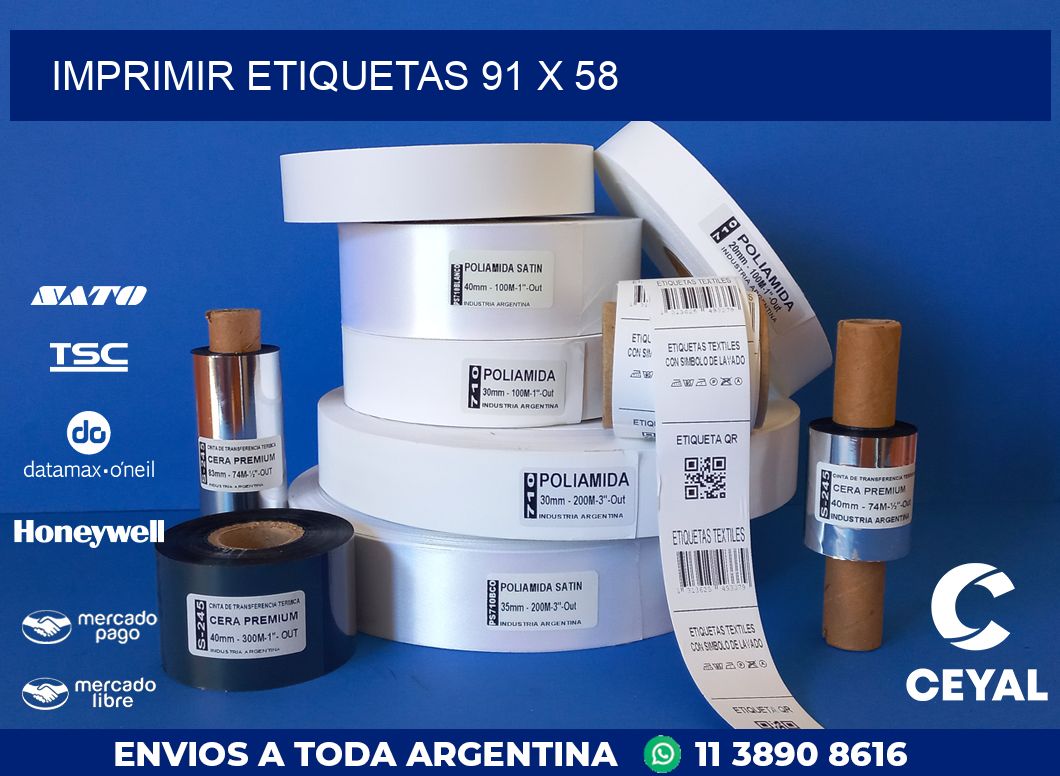 IMPRIMIR ETIQUETAS 91 x 58