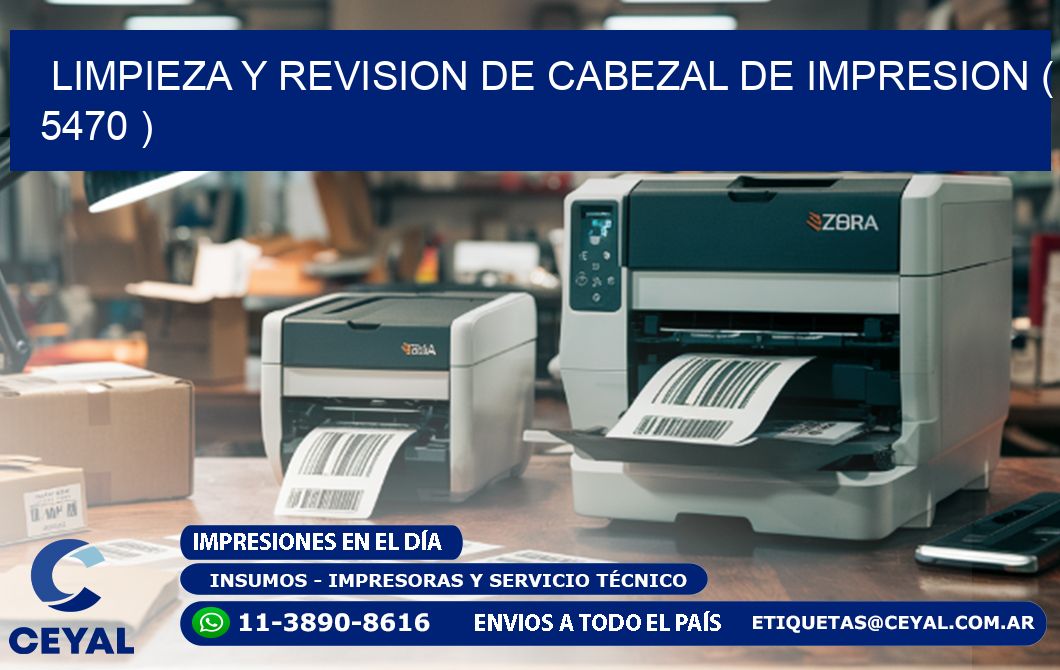 LIMPIEZA Y REVISION DE CABEZAL DE IMPRESION ( 5470 )