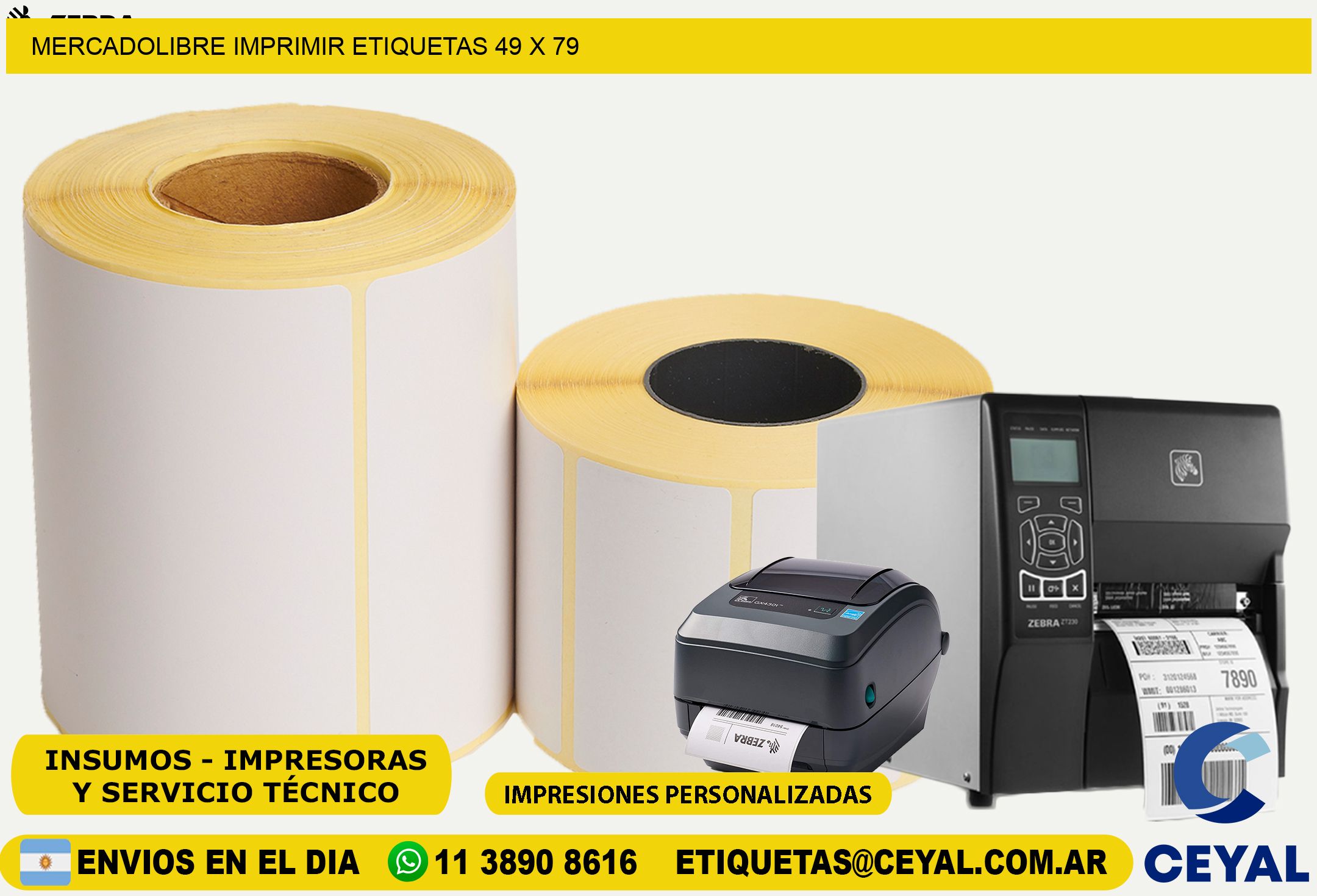 MERCADOLIBRE IMPRIMIR ETIQUETAS 49 x 79