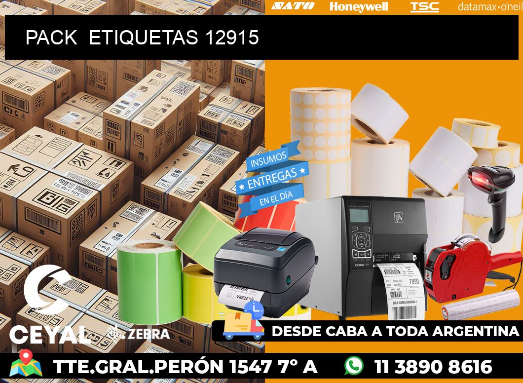 PACK  ETIQUETAS 12915