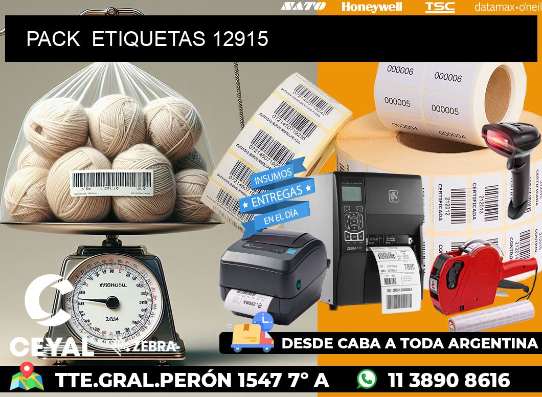 PACK  ETIQUETAS 12915