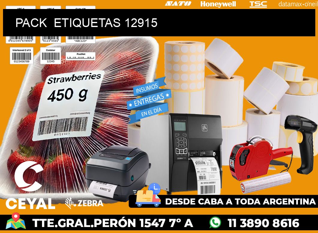 PACK  ETIQUETAS 12915