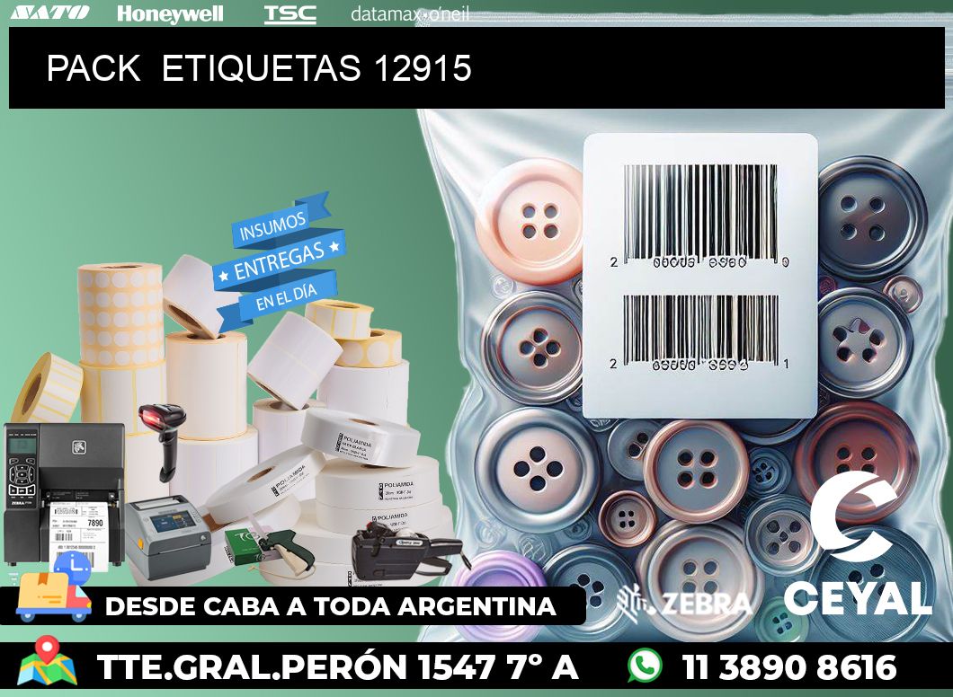 PACK  ETIQUETAS 12915