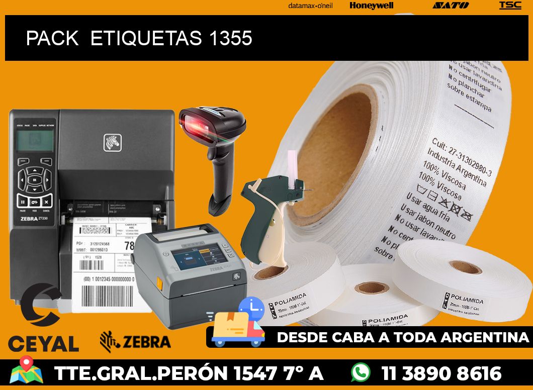 PACK  ETIQUETAS 1355