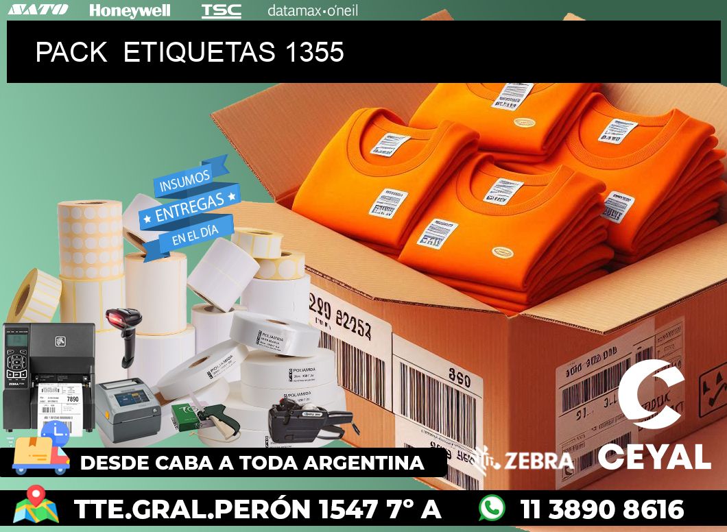 PACK  ETIQUETAS 1355