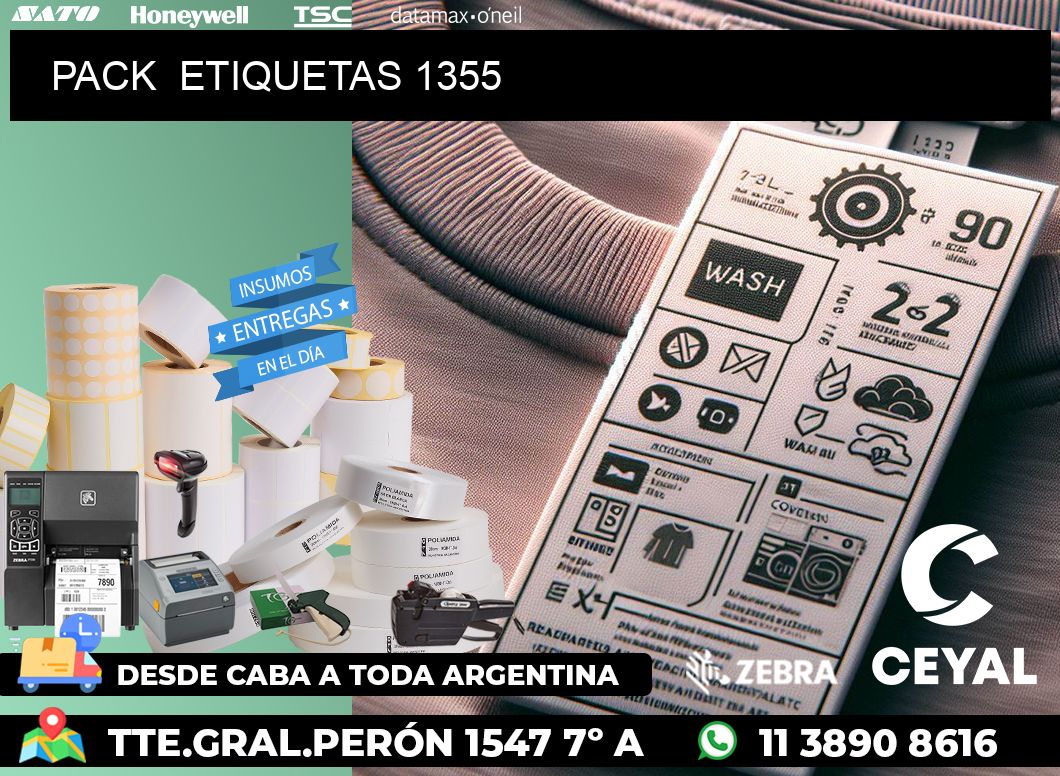 PACK  ETIQUETAS 1355