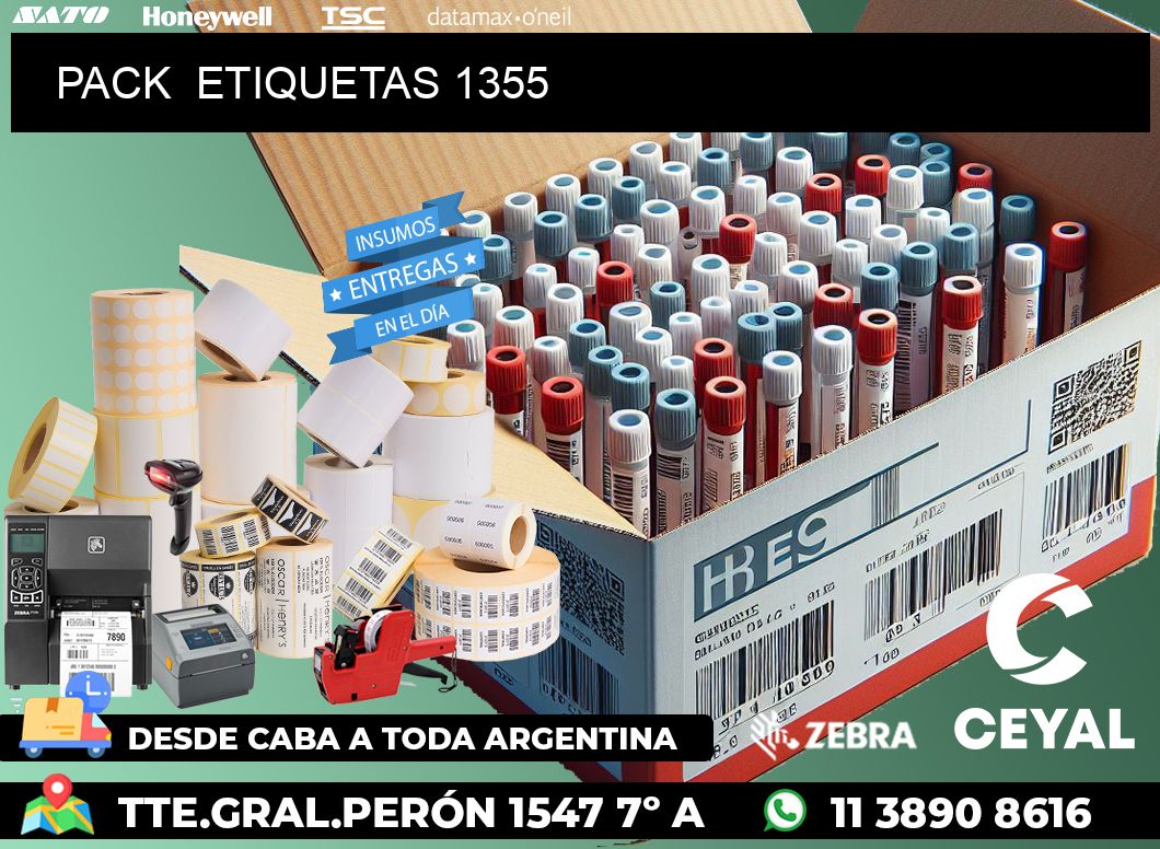 PACK  ETIQUETAS 1355