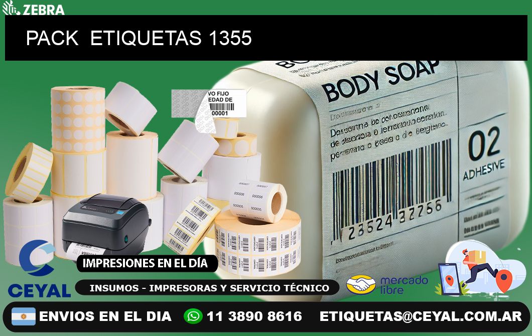 PACK  ETIQUETAS 1355