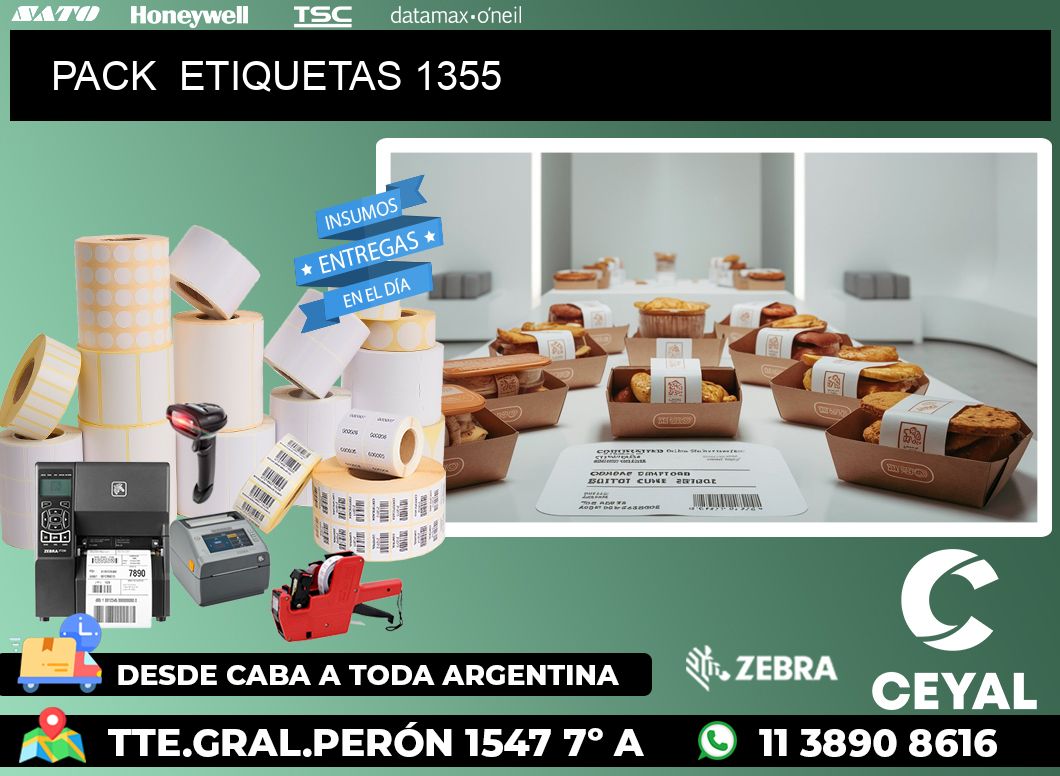 PACK  ETIQUETAS 1355