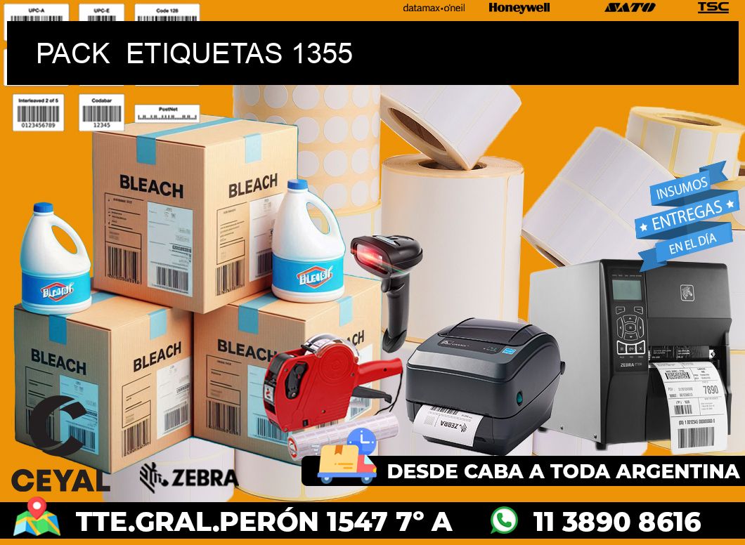 PACK  ETIQUETAS 1355