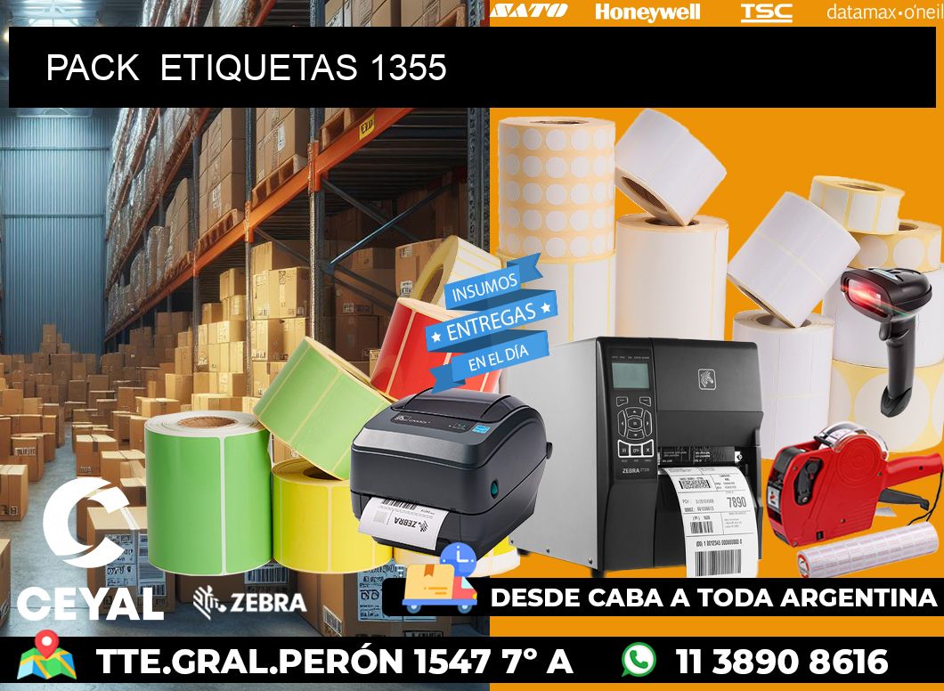 PACK  ETIQUETAS 1355