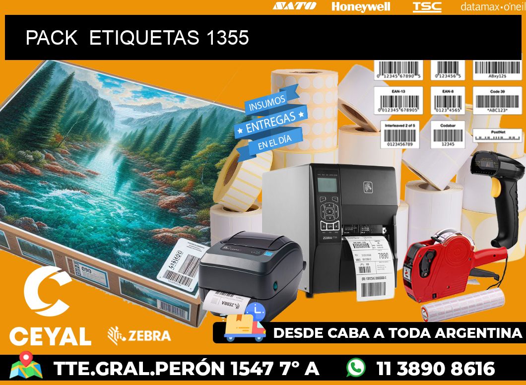 PACK  ETIQUETAS 1355