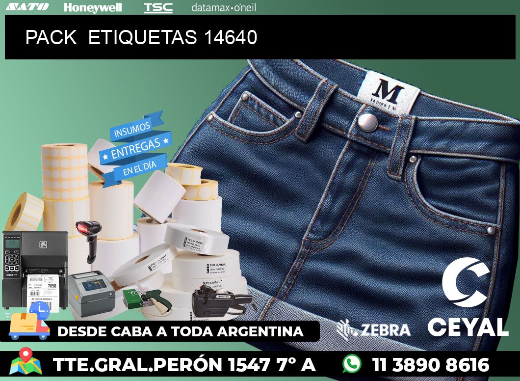 PACK  ETIQUETAS 14640