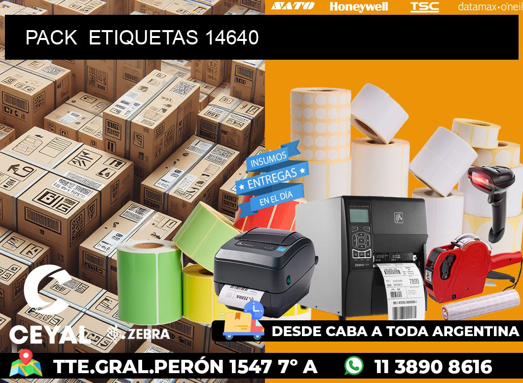 PACK  ETIQUETAS 14640