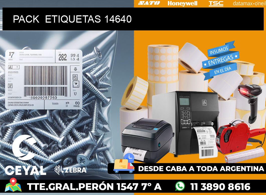 PACK  ETIQUETAS 14640