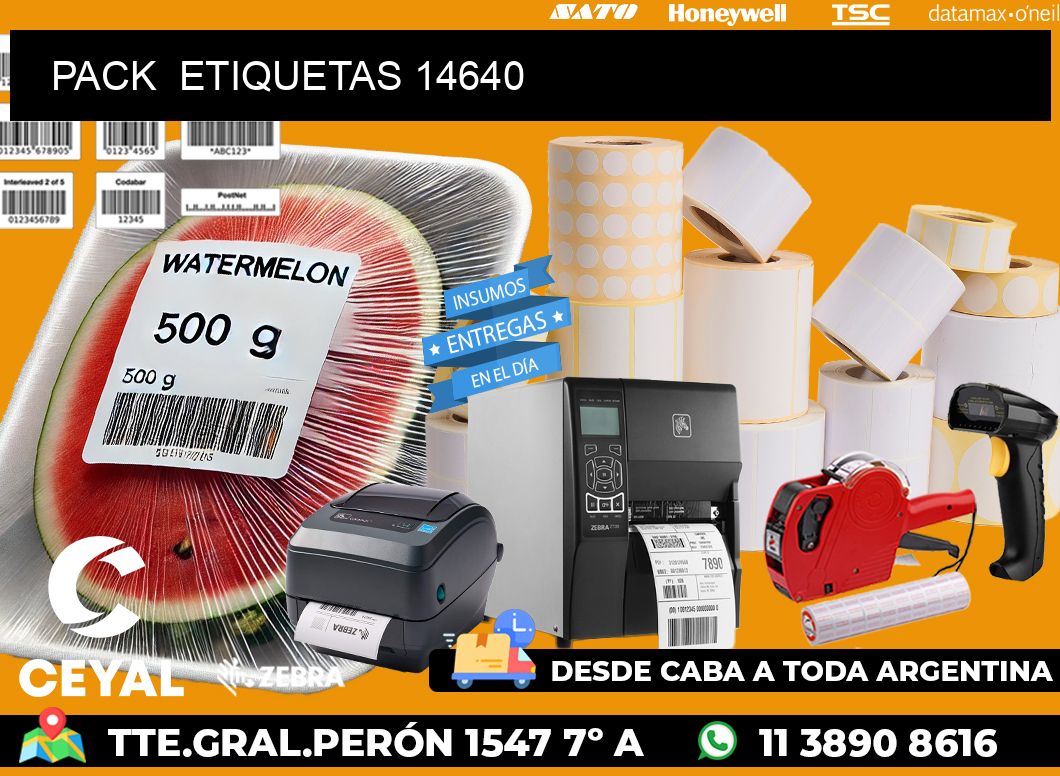 PACK  ETIQUETAS 14640