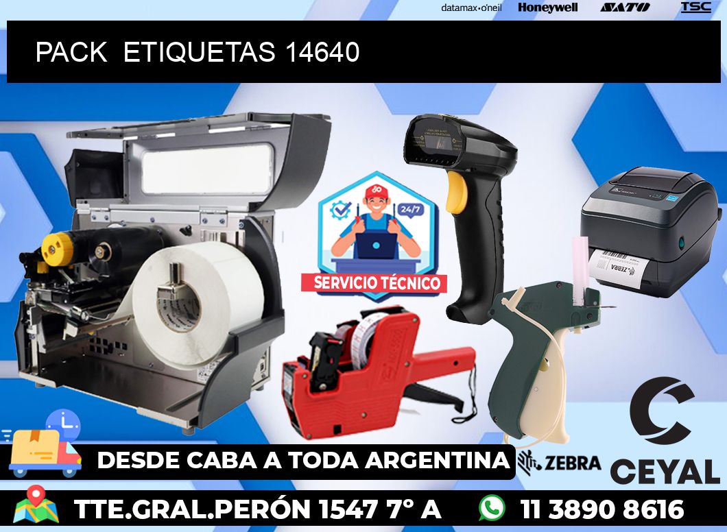 PACK  ETIQUETAS 14640
