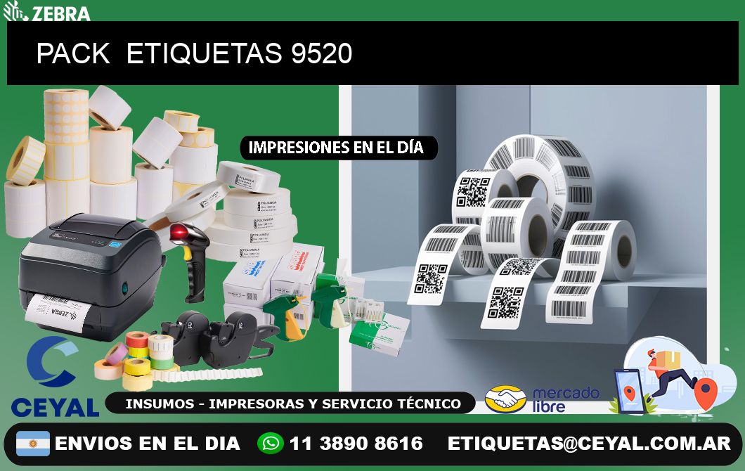 PACK  ETIQUETAS 9520