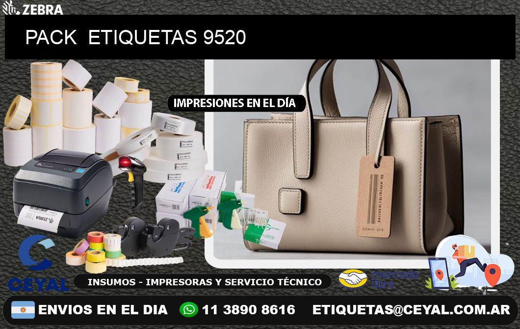 PACK  ETIQUETAS 9520