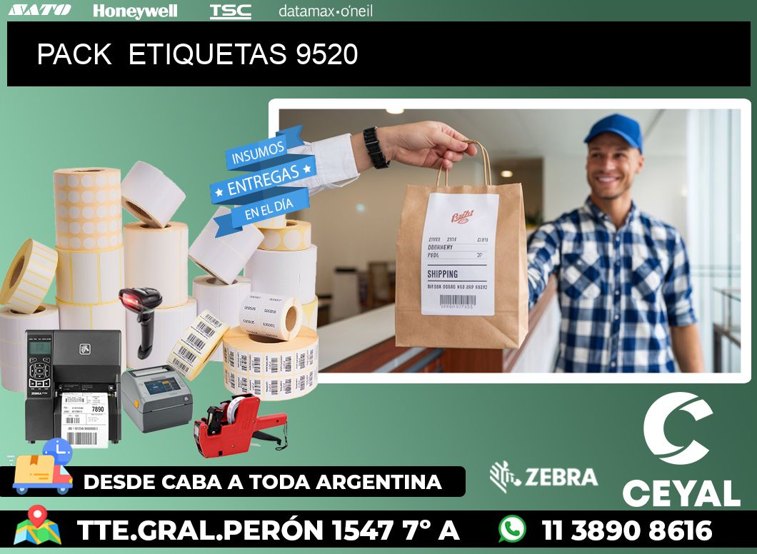 PACK  ETIQUETAS 9520