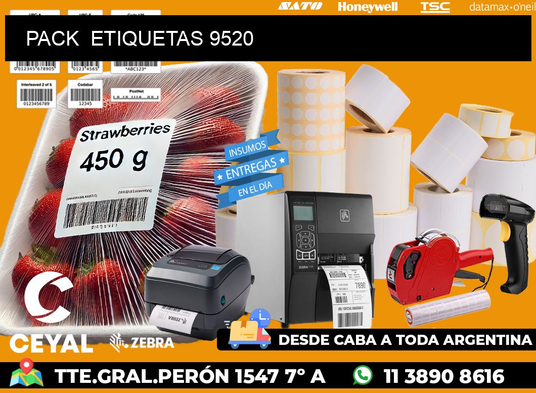 PACK  ETIQUETAS 9520