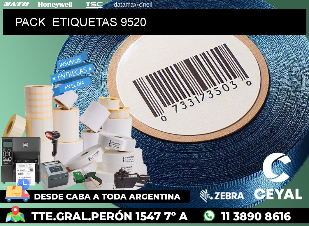 PACK  ETIQUETAS 9520