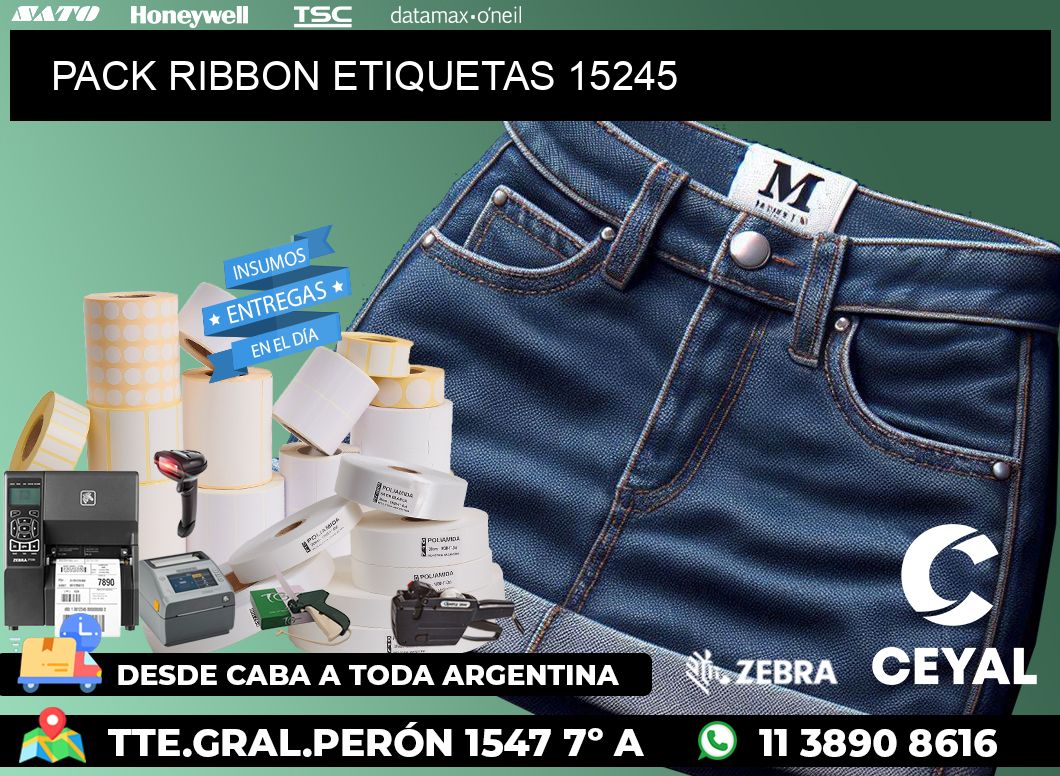 PACK RIBBON ETIQUETAS 15245