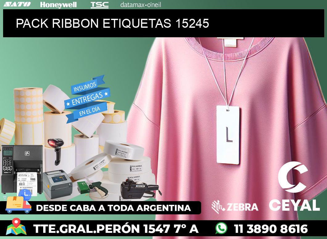 PACK RIBBON ETIQUETAS 15245