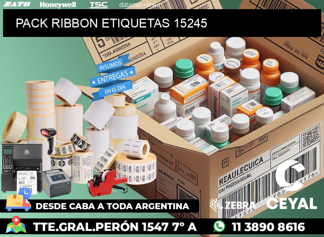 PACK RIBBON ETIQUETAS 15245