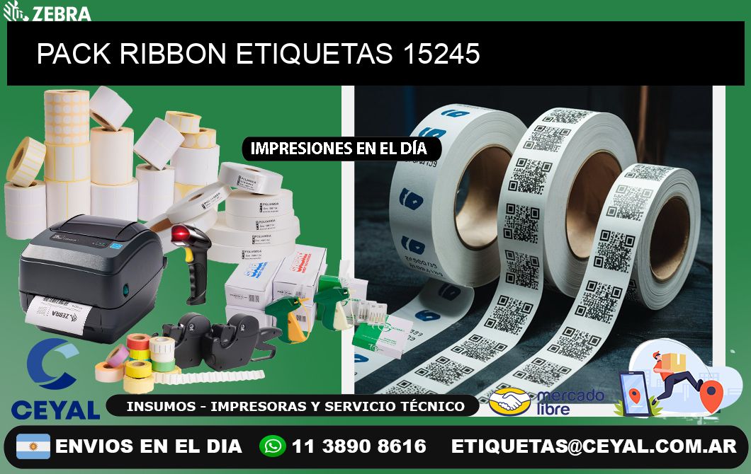 PACK RIBBON ETIQUETAS 15245