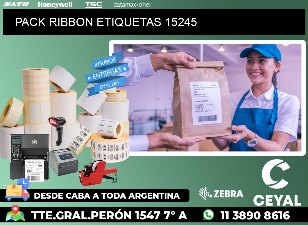 PACK RIBBON ETIQUETAS 15245