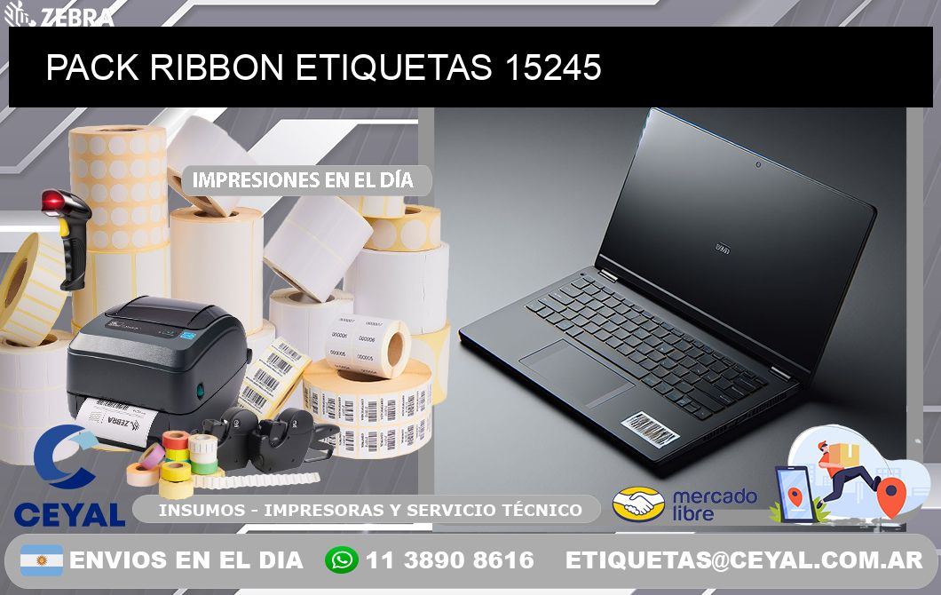 PACK RIBBON ETIQUETAS 15245