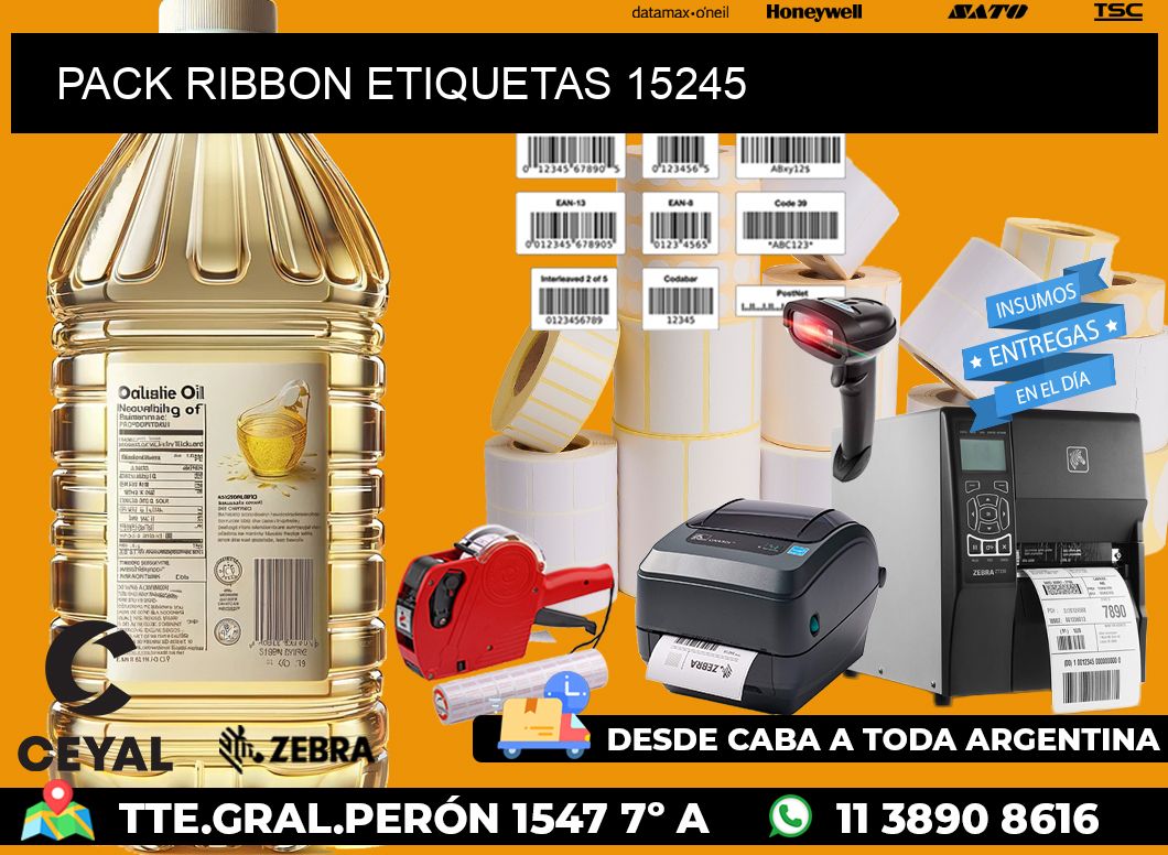 PACK RIBBON ETIQUETAS 15245