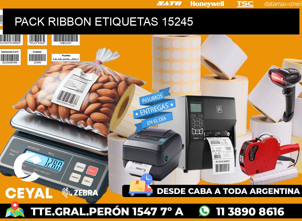 PACK RIBBON ETIQUETAS 15245