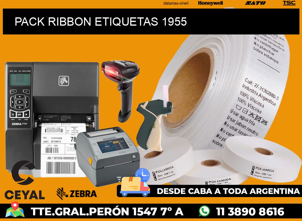 PACK RIBBON ETIQUETAS 1955