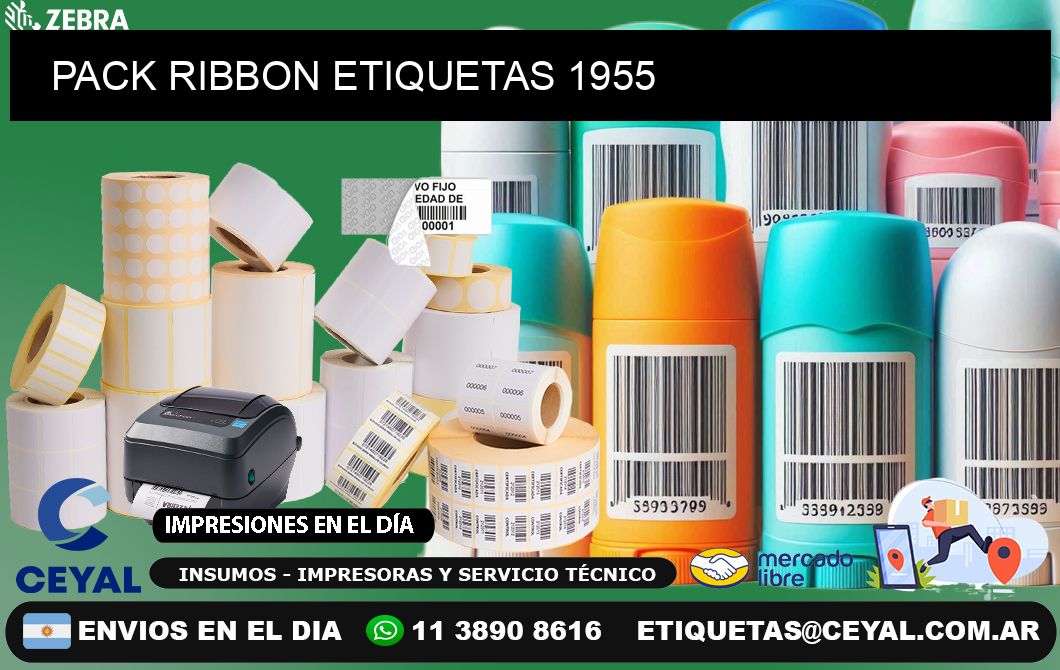 PACK RIBBON ETIQUETAS 1955