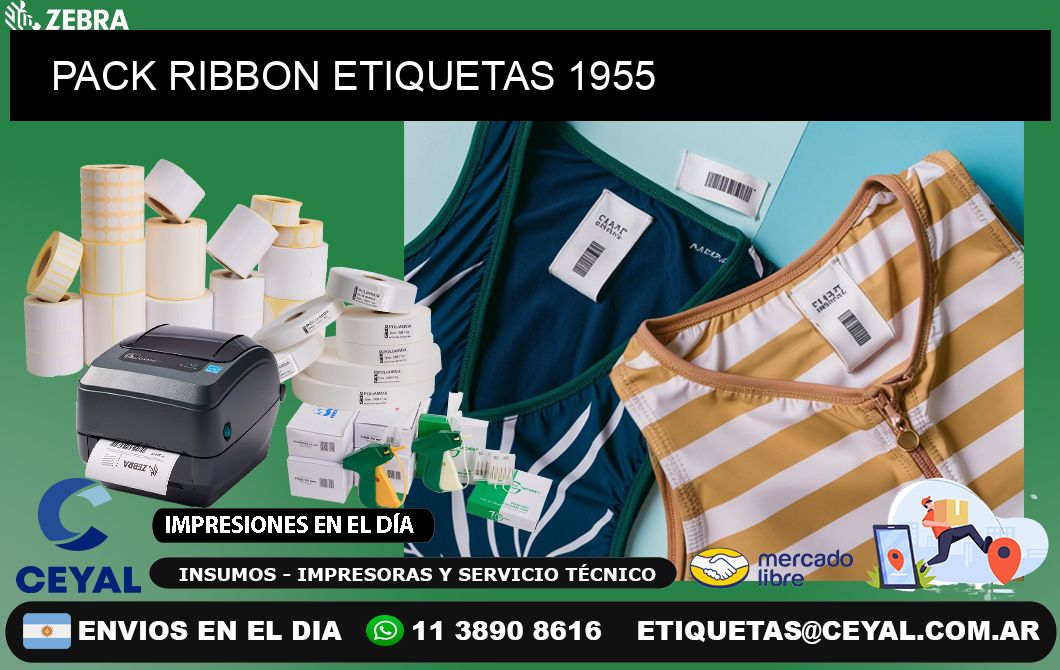 PACK RIBBON ETIQUETAS 1955