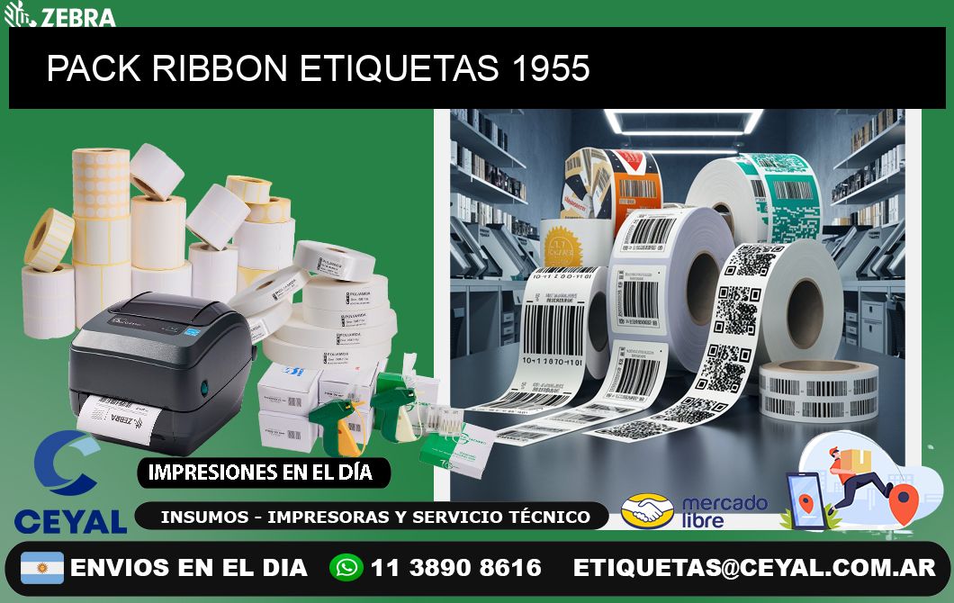 PACK RIBBON ETIQUETAS 1955