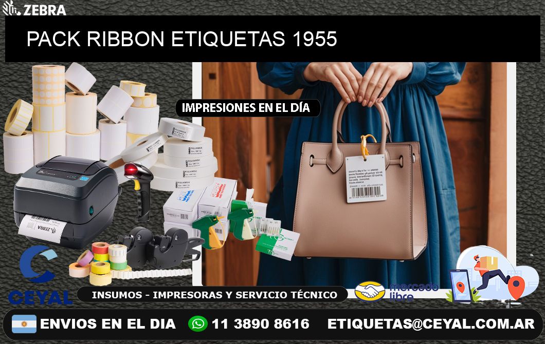 PACK RIBBON ETIQUETAS 1955