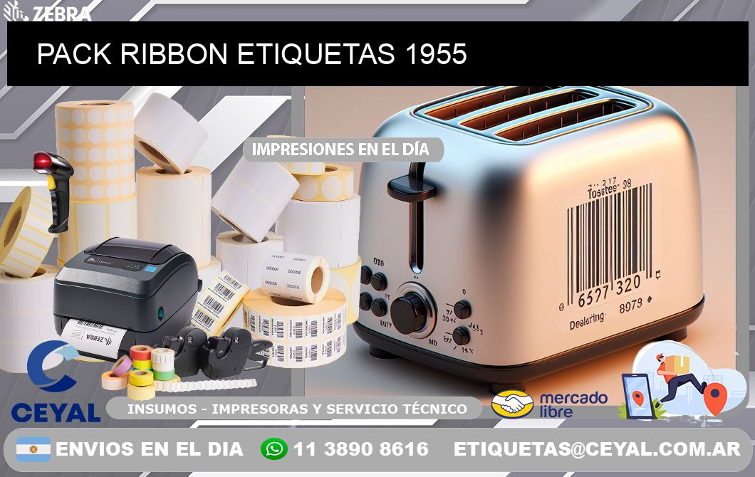 PACK RIBBON ETIQUETAS 1955