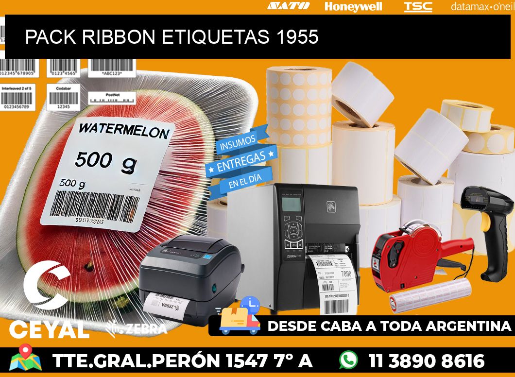 PACK RIBBON ETIQUETAS 1955