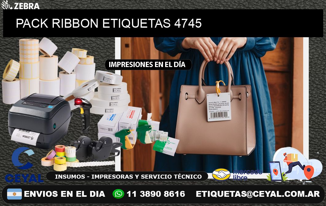 PACK RIBBON ETIQUETAS 4745