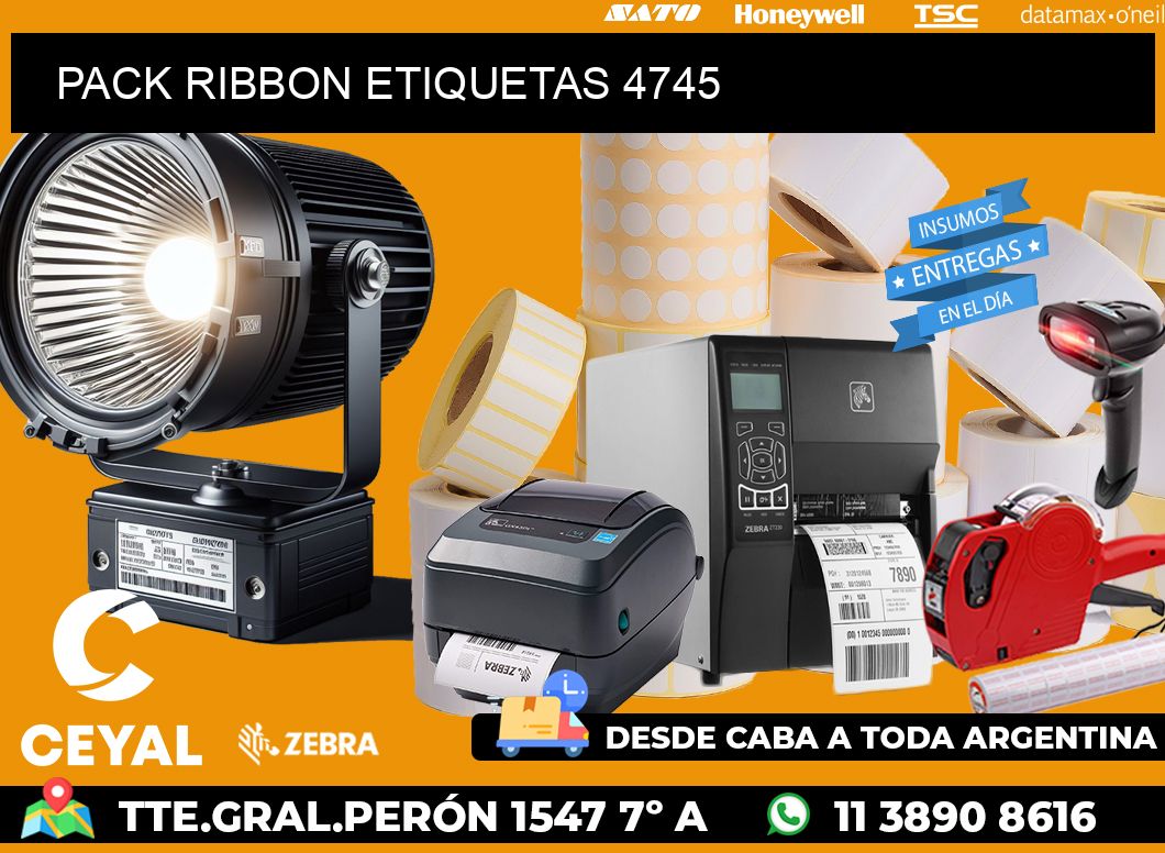 PACK RIBBON ETIQUETAS 4745